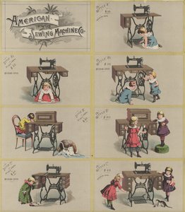 Publicité pour la American Sewing Machine Company - American School